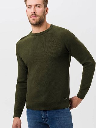 Brax sweter Style Roy w kolorze zielonym
