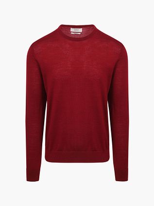KING Essentials The John Pullover de merino rojo