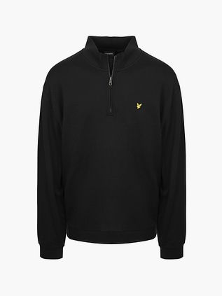 Lyle & Scott Tröja Plussize Halv Zip Everglade Svart