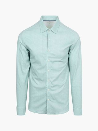 Camisa Desoto sin planchado con cuello Kent en verde