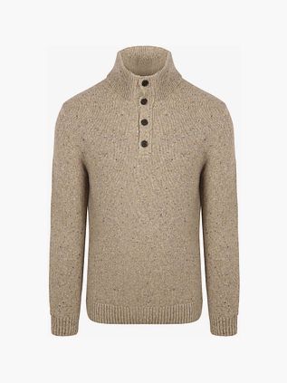 GANT Mocker Strickpullover Wollmischung Sand