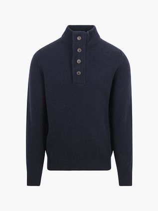 Maglione Barbour in lana con patch navy