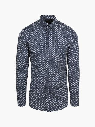 Suitable Camisa Casual Estampada Navy