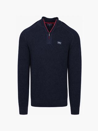 NZA Half Zip Slub Navy Strick-Oxford