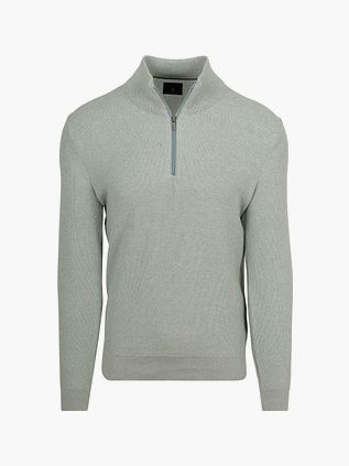 State of Art Half Zip Tröja Melange Ljusgrön