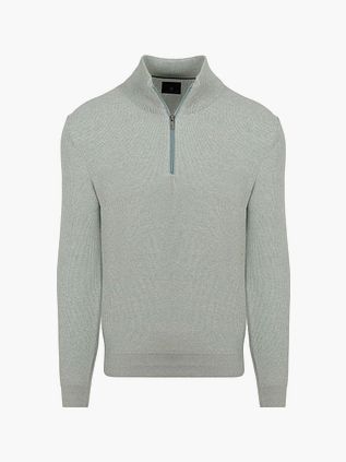 State of Art Pull Demi-Zip Vert Chiné