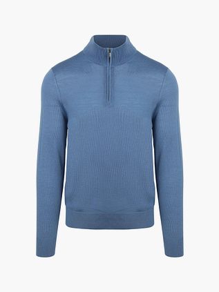 Suitable Merino Halvlange Trøje Ink Blå