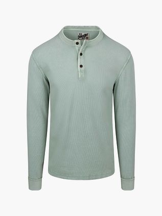 Superdry Pull Henley Texturé Vert
