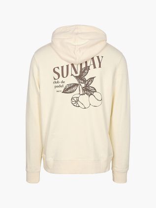 Bluza z kapturem Supply & Co z nadrukiem na plecach w kolorze złamanej bieli