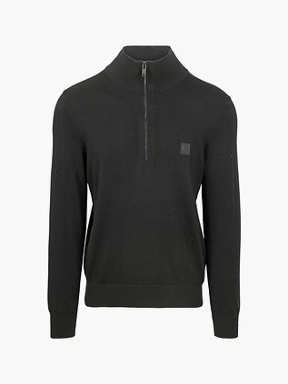 BOSS Kanobix sweter z półzamkiem czarny