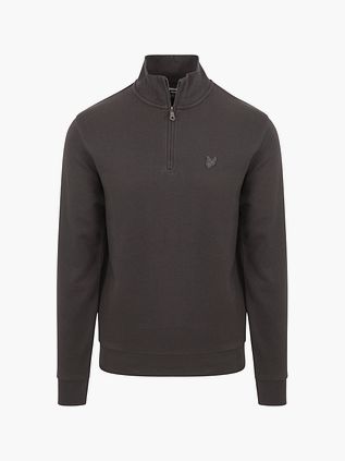 Lyle & Scott Halv zip-trøje i tonal antracit