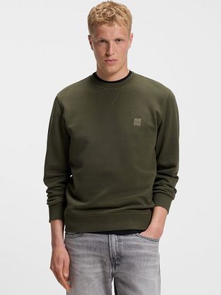 BOSS Sweater Westart Donkergroen