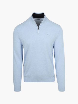 McGregor Half-Zip Genser Bomull Kashmir Lyseblå