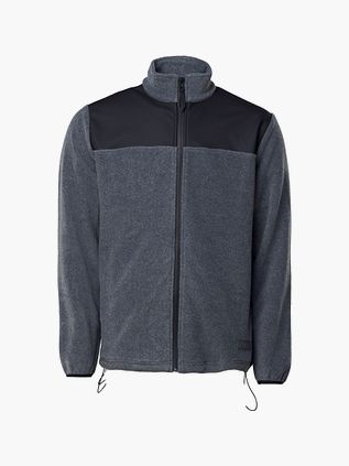 Rains Fleece Zip Jacke Dunkelgrau
