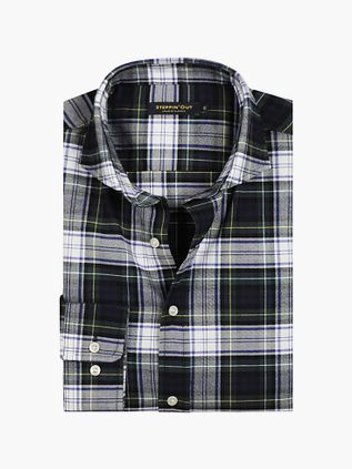 Steppin' Out flanelowa koszula Overshirt w niebiesko-zieloną kratę