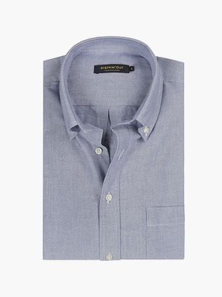 Steppin' Out Camisa Oxford Jaspeada Azul