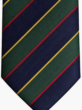 Suitable Stropdas Zijde Triple Stripe Donkerblauw