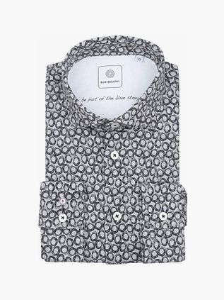 Blue Industry Skjorte Print Grå