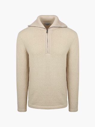 Suitable Deep Zip Pull-over Laine Boiled Ecru