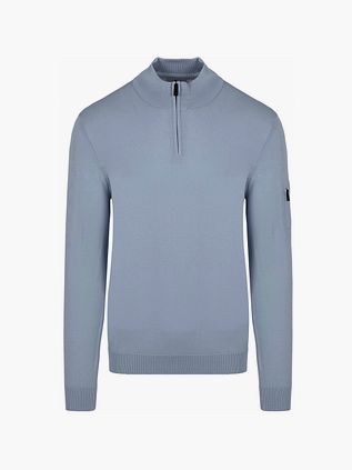 Suitable Race Half Zip Trøje Steel Blue