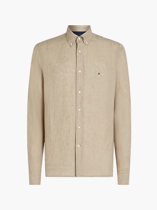 Tommy Hilfiger Chemise De Lin Sandalwood