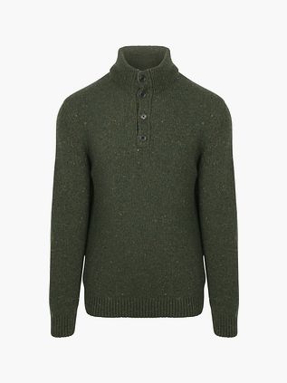 Gant Pull Col Roulé Mélange Laine Vert Foncé
