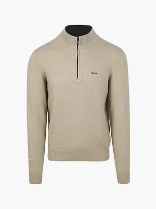 NZA Pull Christopher Demi-Zip Mélange Sable