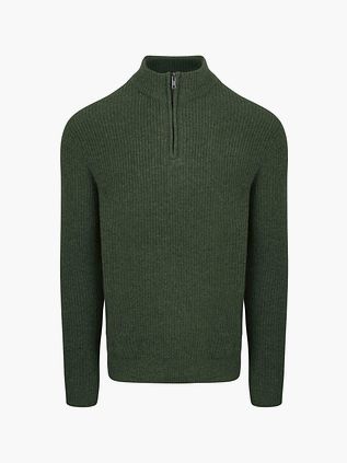 Steppin' Out Half Zip-tröja Lammull Olivgrön