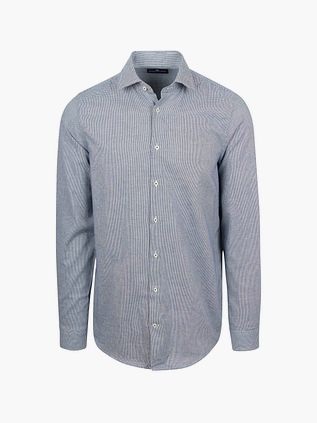 Suitable Hemd Flanel Pepita Blau