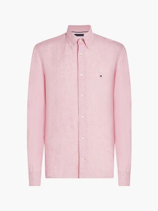 Tommy Hilfiger Skjorte i Lyserød Linned