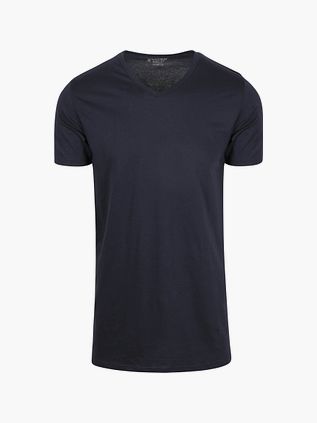 Slater 2-pack T-shirt Basic Extra Lang V-neck Navy