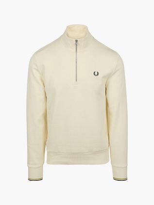 Fred Perry Half Zip Jersey Ecru
