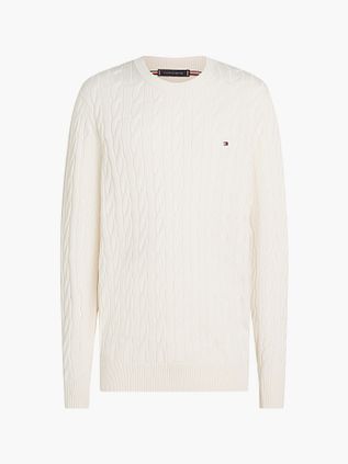 Pullover a trecce Tommy Hilfiger Off White