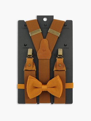 Sir Redman Hosenträger Combi Pack Cognac