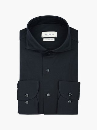 Profuomo Japanskt Stickad Skjorta Marinblå