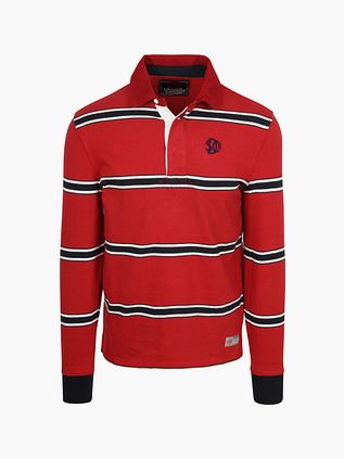 Superdry Rugby Polo Vintage Striper Rød