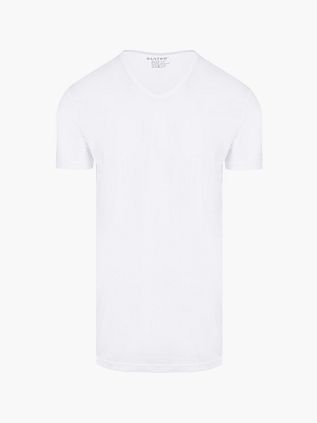Slater 2-pack T-shirt Basic Extra Lang V-hals Wit