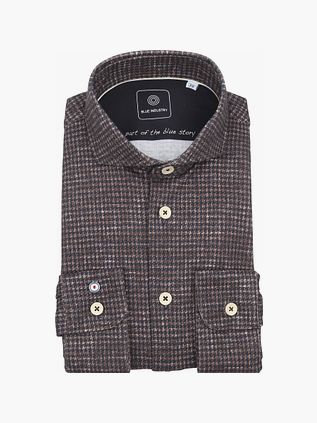 Blue Industry Skjorte med Bruntryk