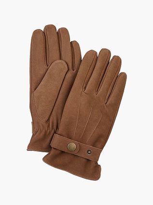 Profuomo Handsker i Kameluld med Læder