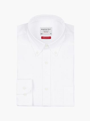 Steppin' Out Ekstra Lange Ærmer Skjorte Twill Hvid