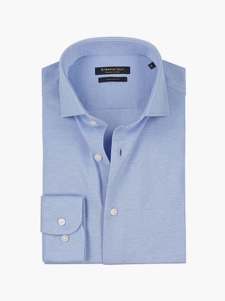 Camisa de piqué elástico Steppin' Out en azul claro
