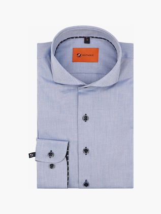 Suitable Twill Skjorte Lyseblå