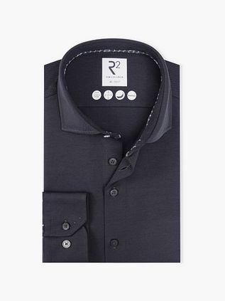 R2 Dobby Knitted Camisa Elegante Antraciet