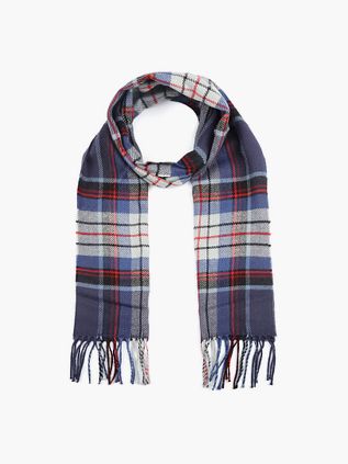 Suitable Herre Tørklæde Rutet Rød Blå