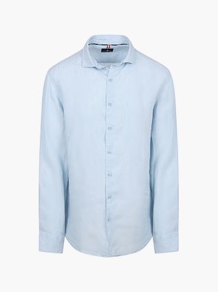 State of Art camicia in lino azzurro chiaro