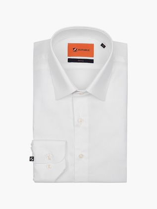 Suitable Twill Skjorte Hvid