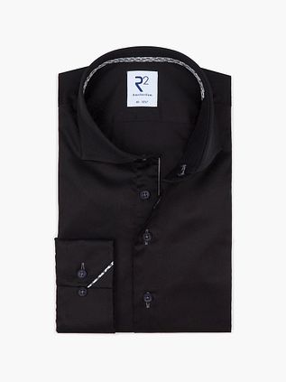 R2 Skjorte Twill Sort