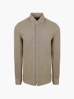 Suitable Piquet Skjorte i Taupe