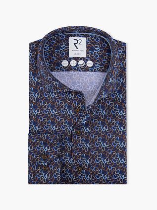 R2 Knitted Skjorte Carabiner Navy