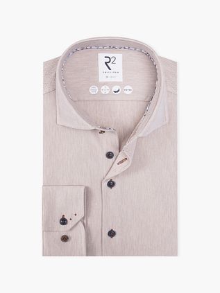 R2 Maille Travel Chemise Herringbone Beige